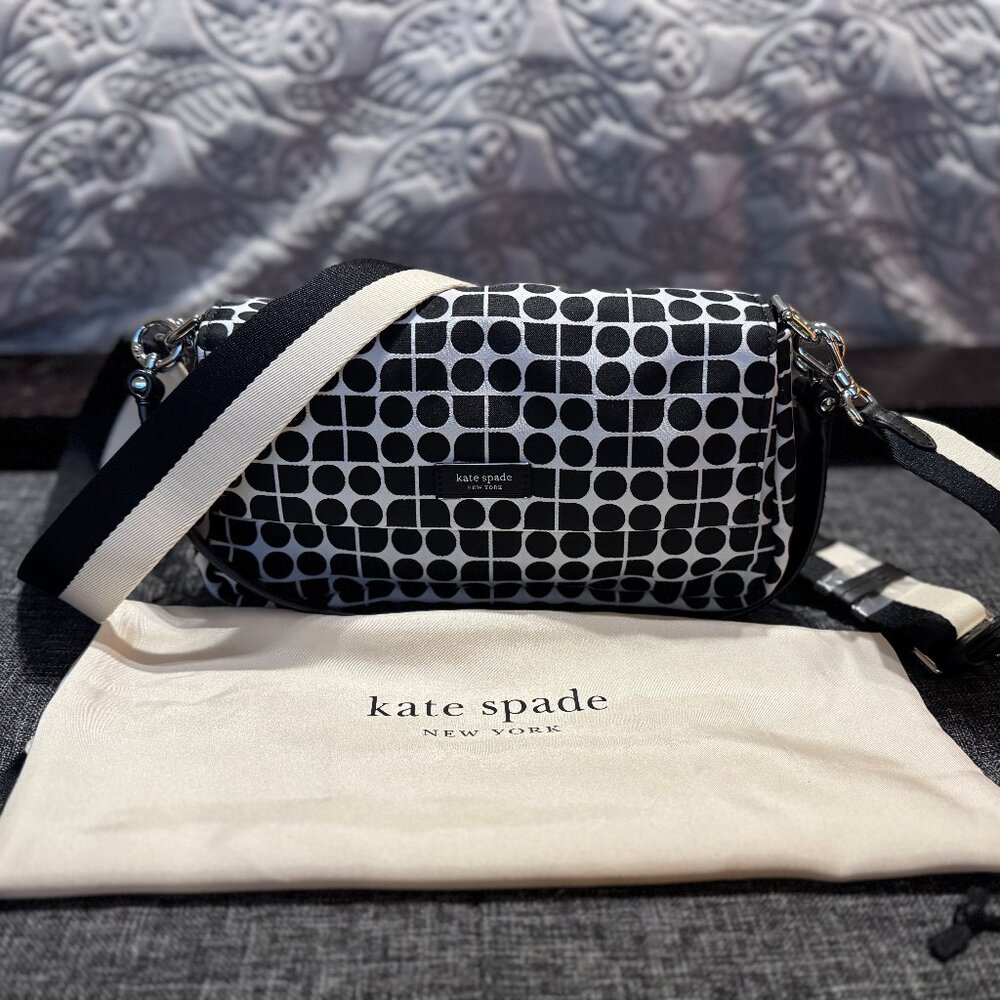 Kate Spade Noel Jacquard Convertible Crossbody Canvas